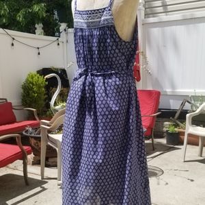 Gap Artisan Crafted Blue Midi Dress